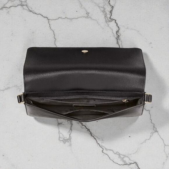 Kate Spade Staci Flap Shoulder Bag Purse in Black Leather KF371 - Picture 4 of 6